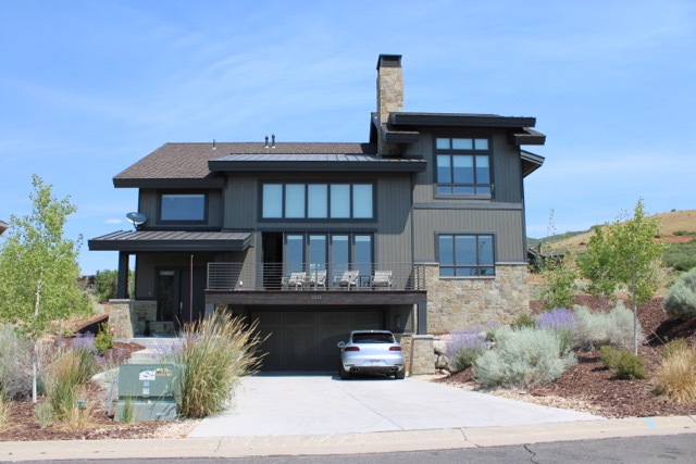 Complete Exterior Wood Stain and Front Door Refinish in Hideout